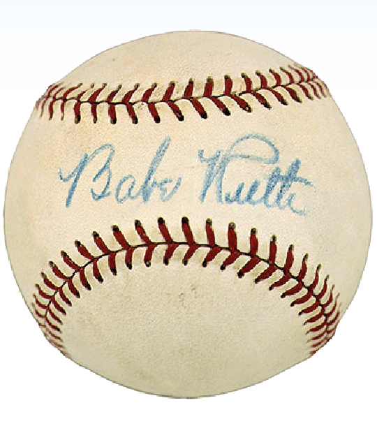 Babe Ruth signature baseball