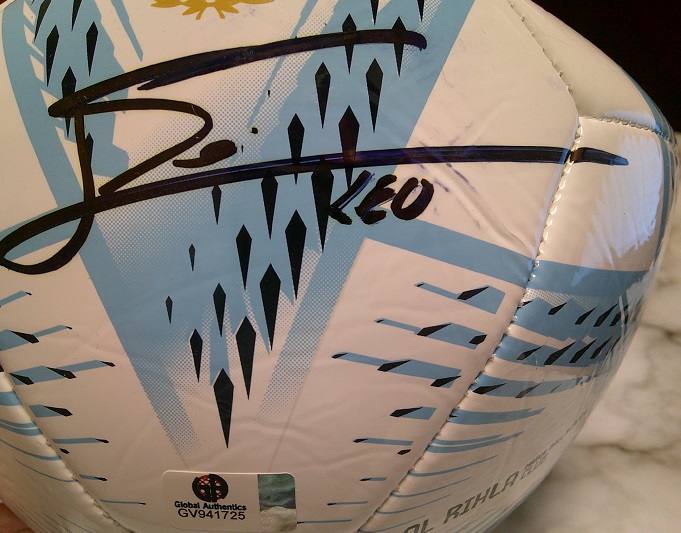 Lionel Messi Autographed Argentina Soccer Ball